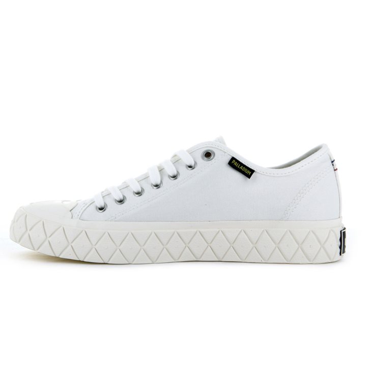 Baskets Palladium Palla Ace Tela Low Tops Femme Blanche | FR HQD304K